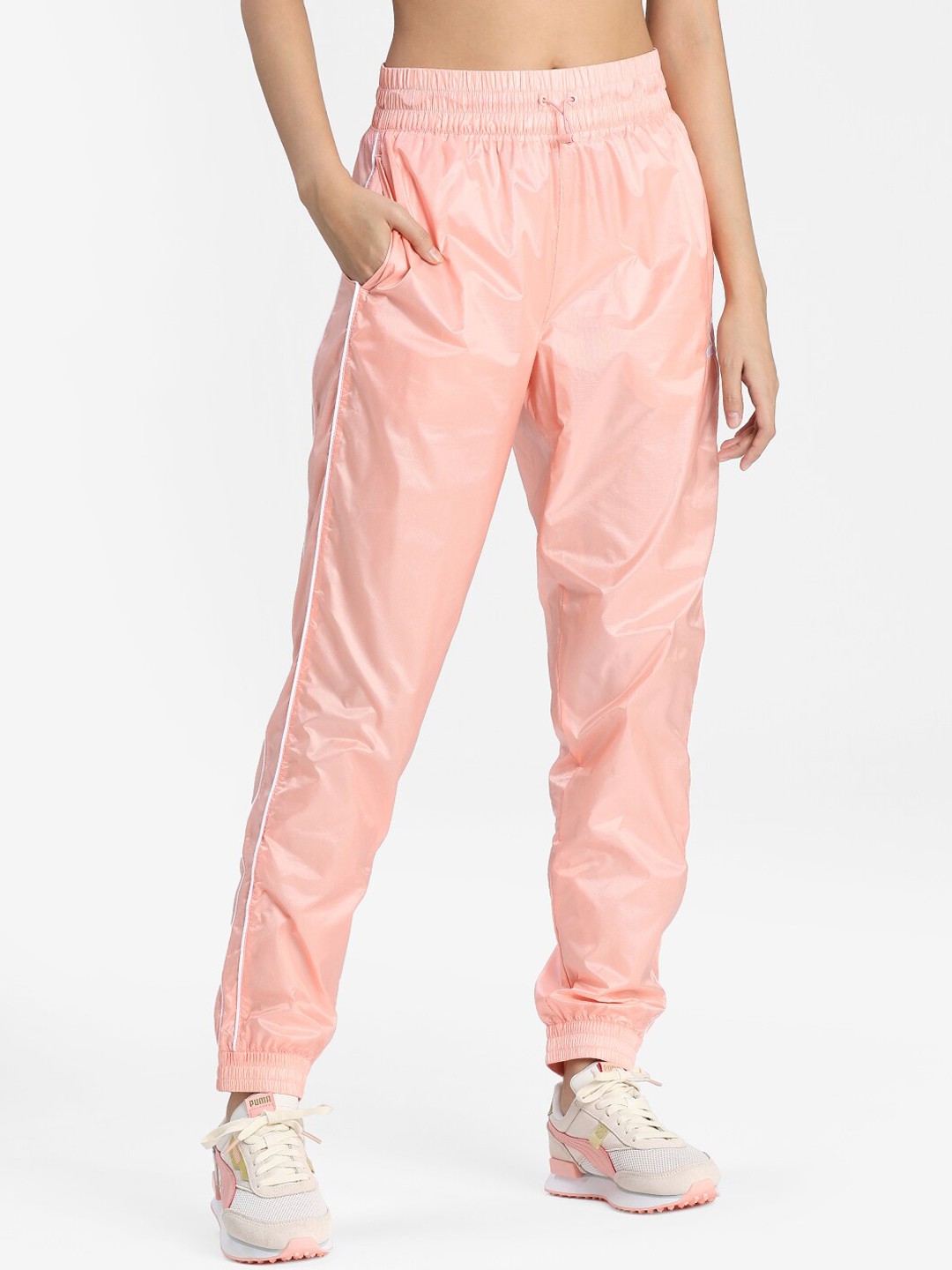

Puma Women Peach-Coloured Solid Iconic T7 Regular Fit Joggers