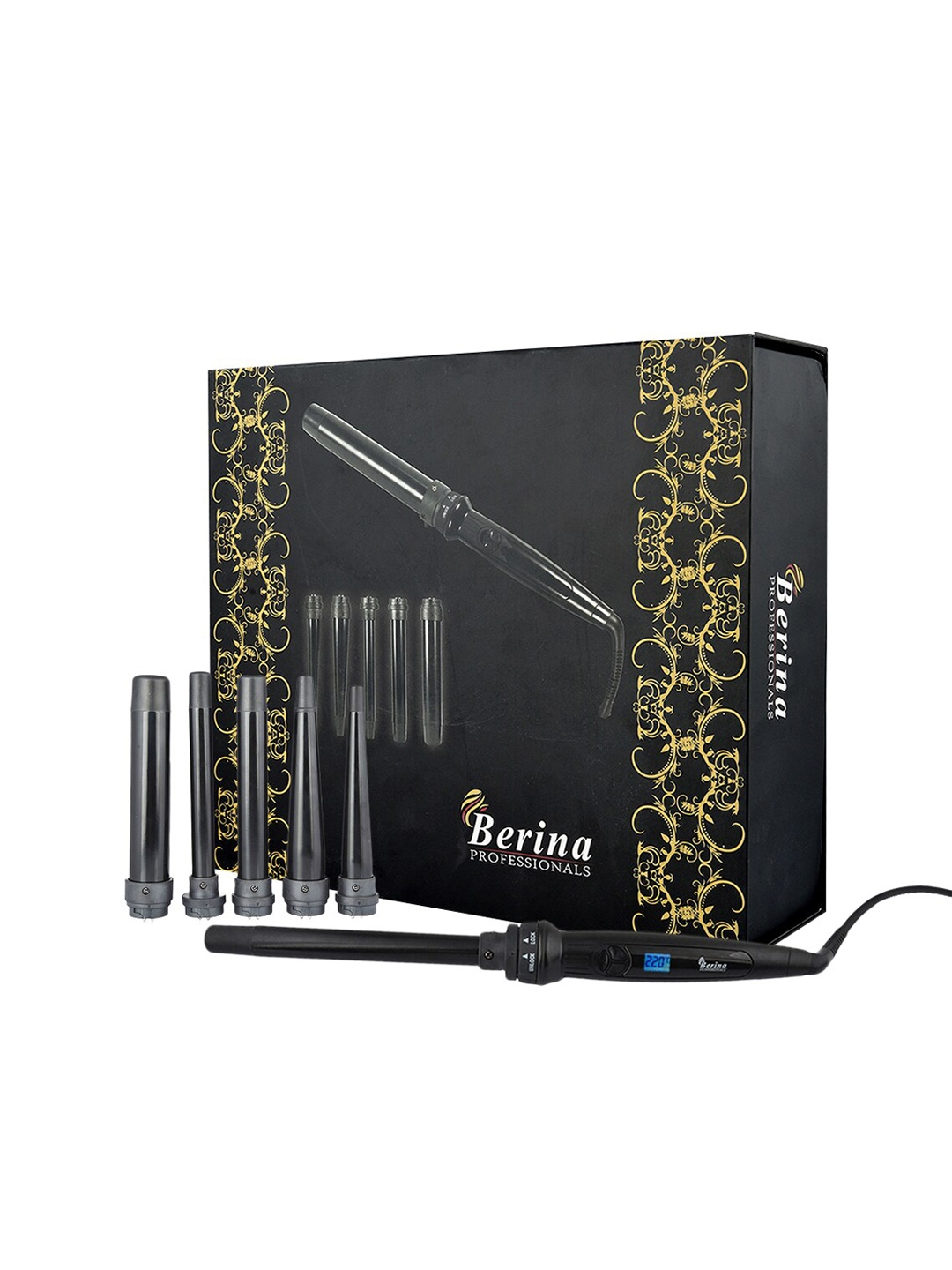 

Berina Black LCD 5 in 1 Multi Curling Tong BC-214