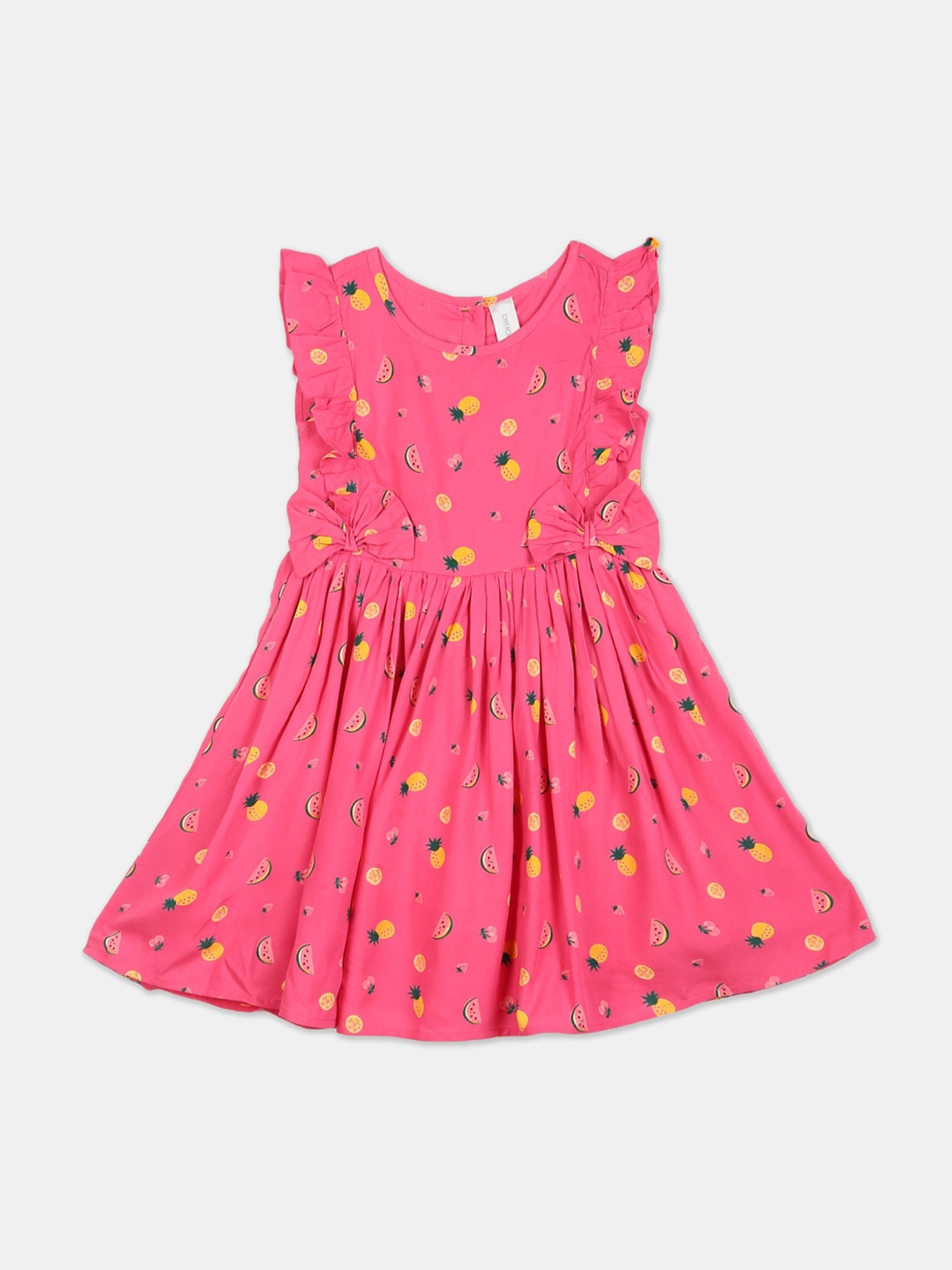 

Cherokee Pink Printed Fit And Flare Dress