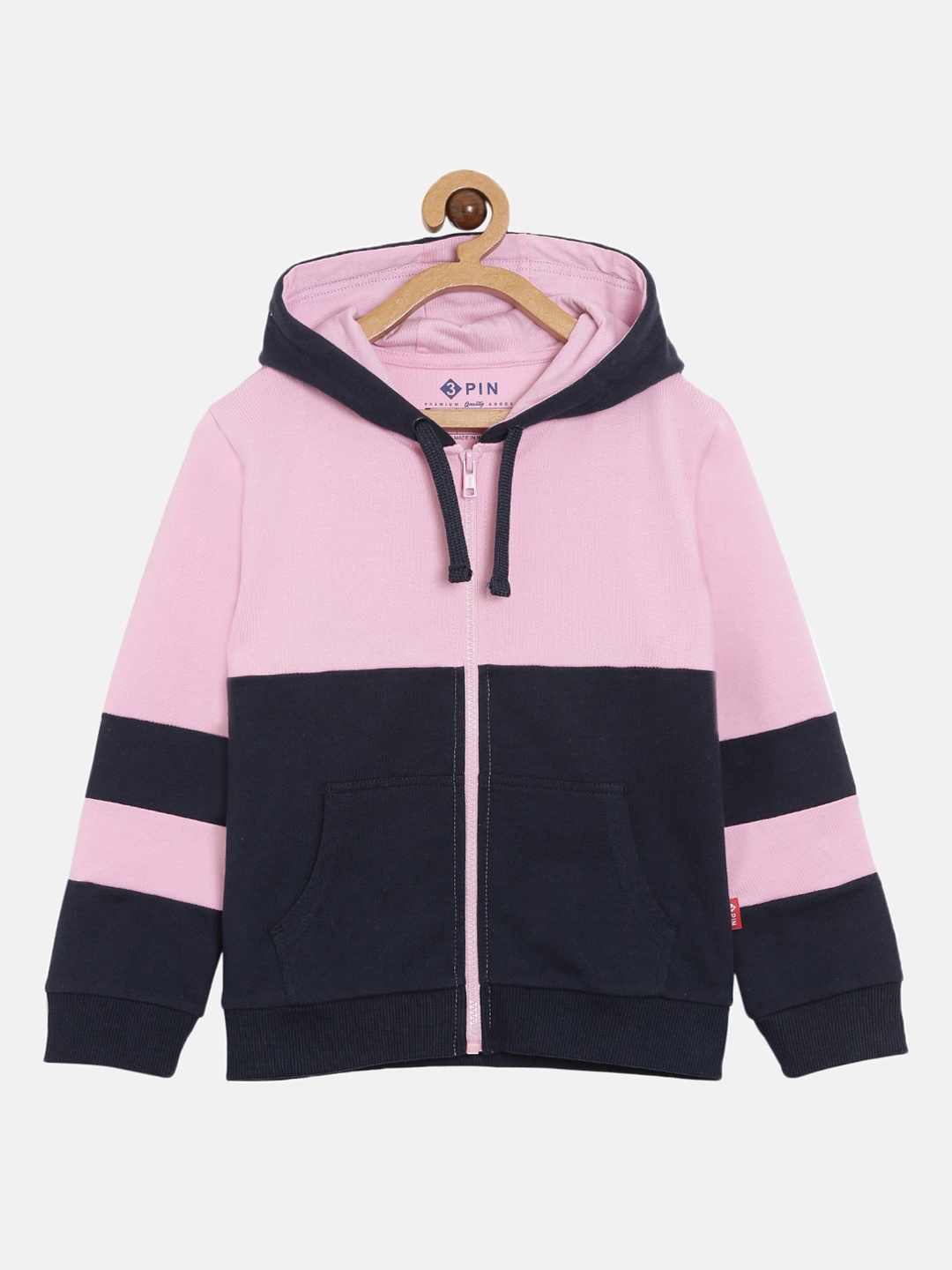 

3PIN Girls Pink Colourblocked Hooded Sweatshirt
