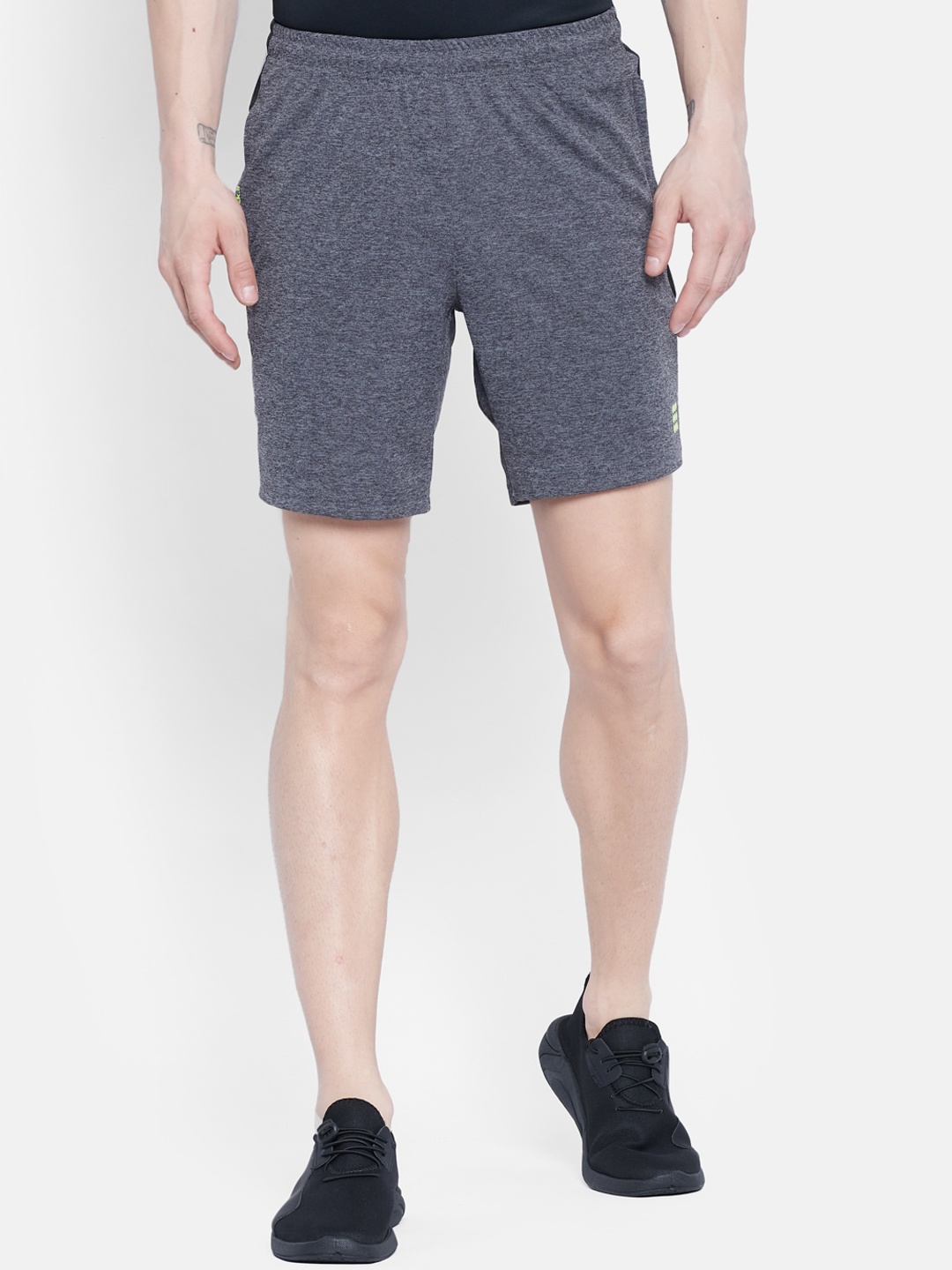 

rock it Men Grey Mid-Rise Regular Shorts