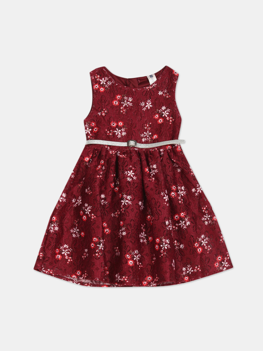 

Cherokee Maroon Floral Dress
