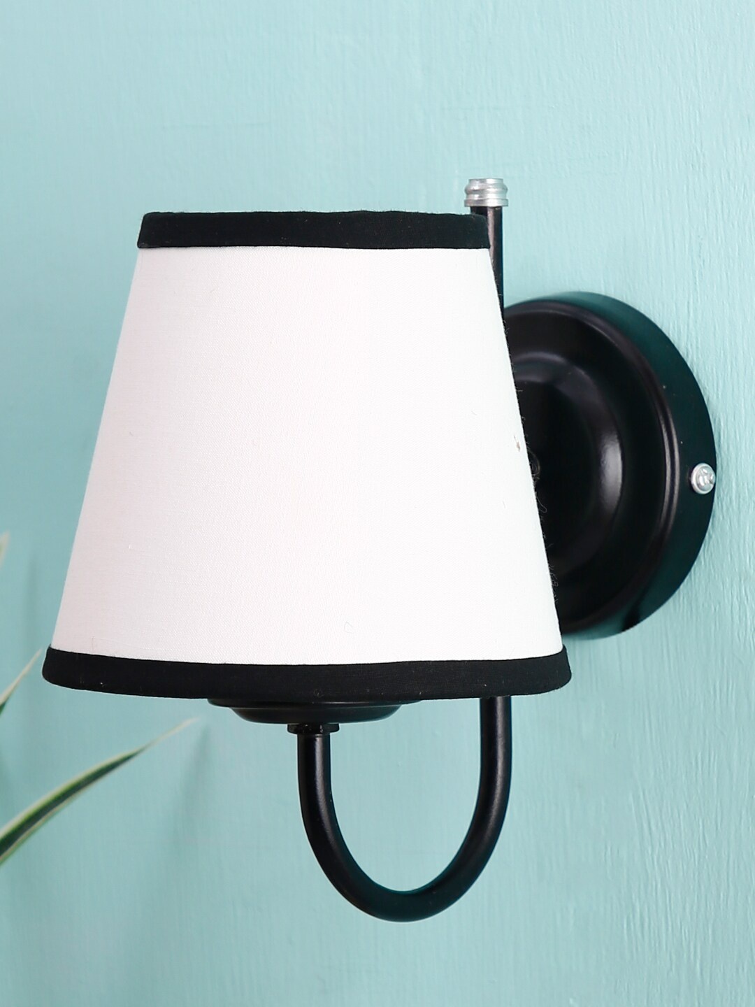 

Devansh White & Black Traditional Armed Sconce Wall Lamp