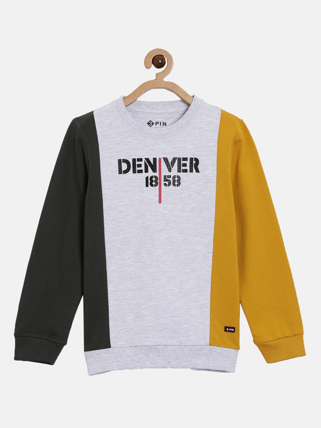 

3PIN Boys Multicoloured Colourblocked Sweatshirt, Multi