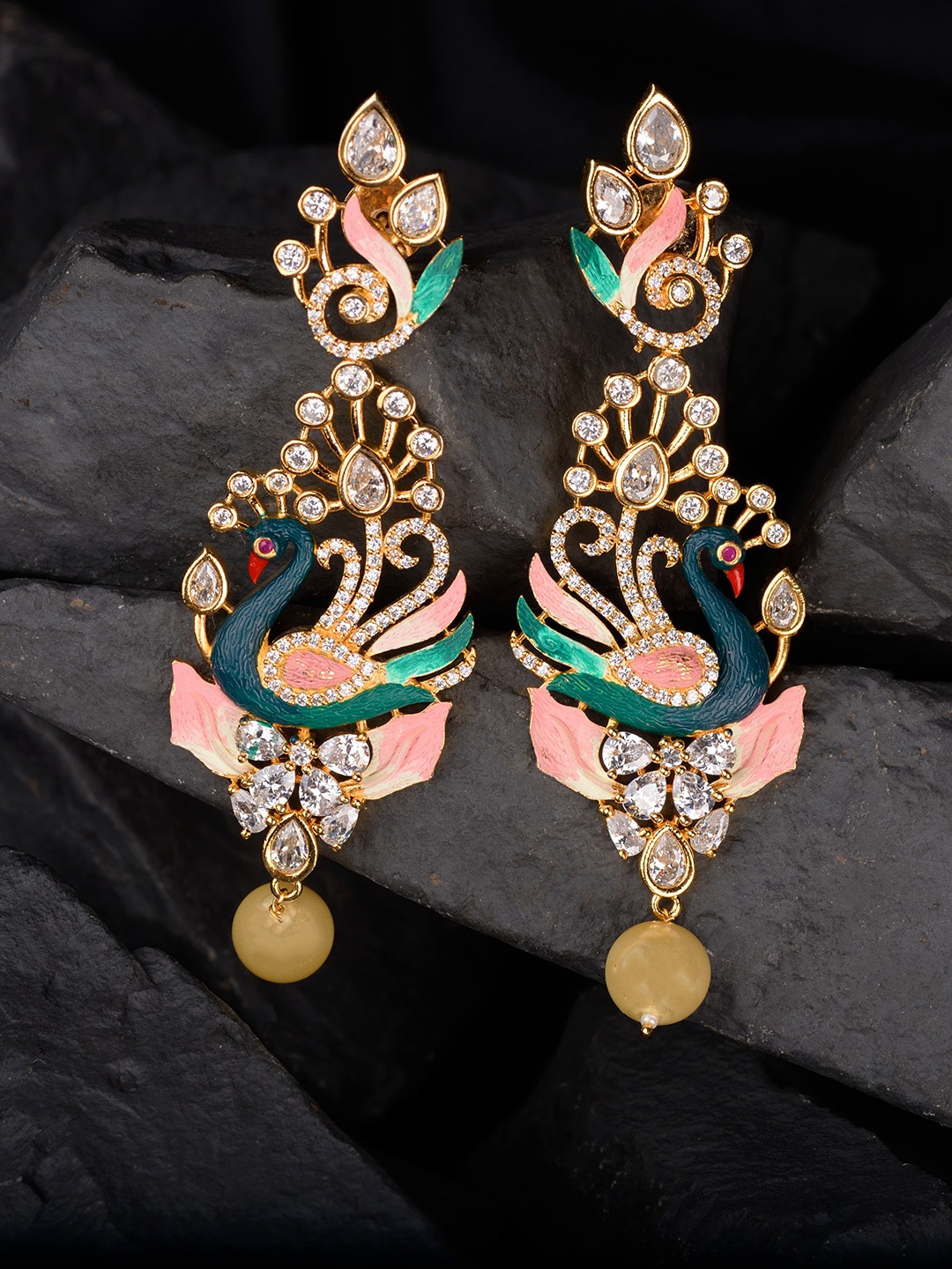 

Saraf RS Jewellery Multicoloured Contemporary Drop Earrings, Multi