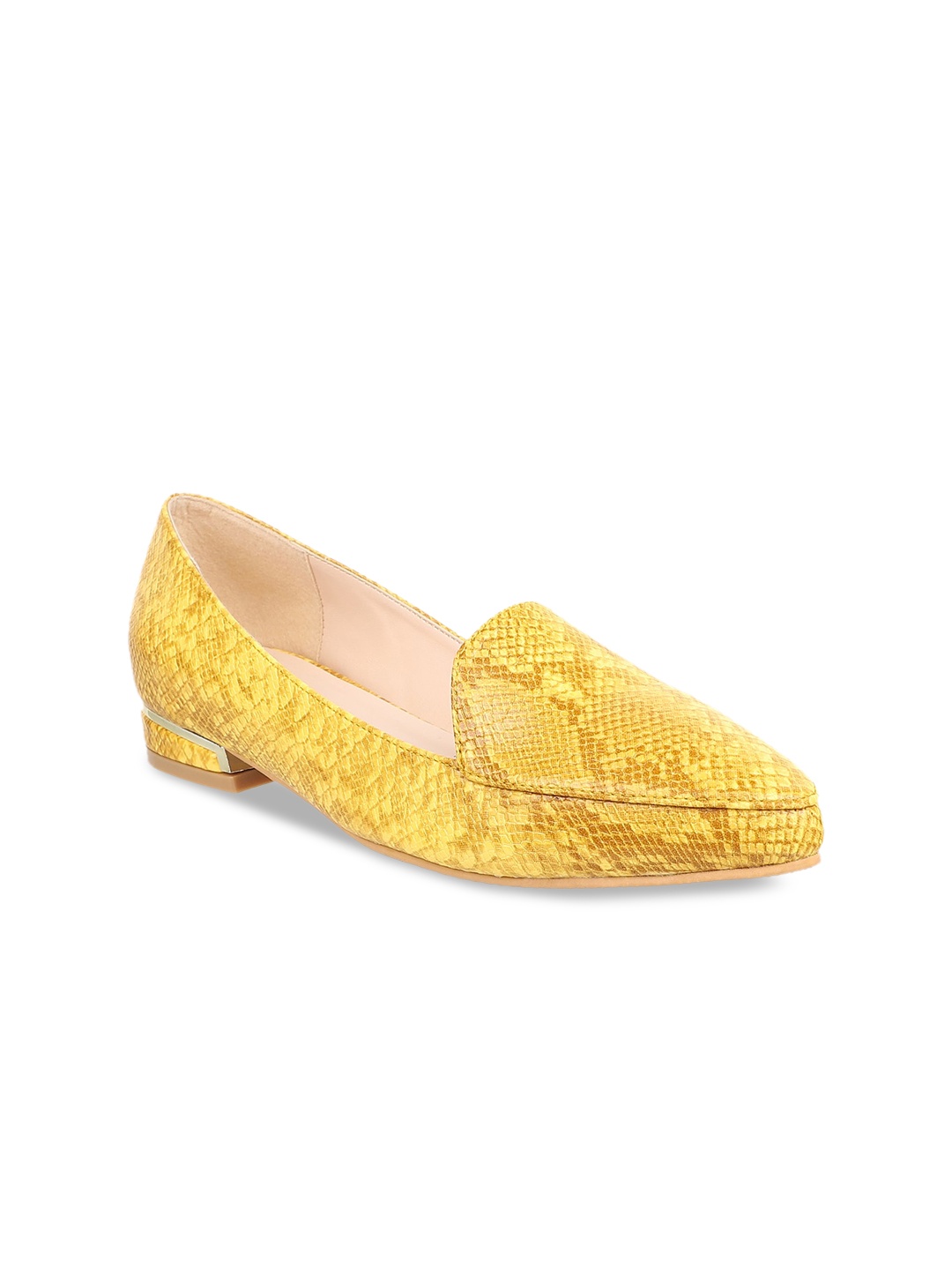 

Sherrif Shoes Women Mustard Textured Ballerinas