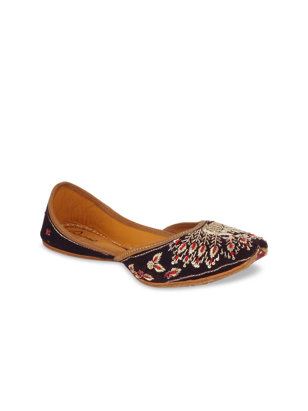 

The Desi Dulhan Women Brown Ballerinas Flats