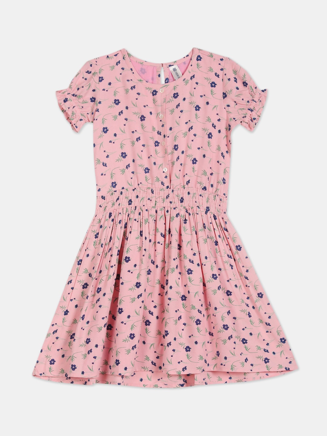 

Cherokee Pink & Blue Floral Dress