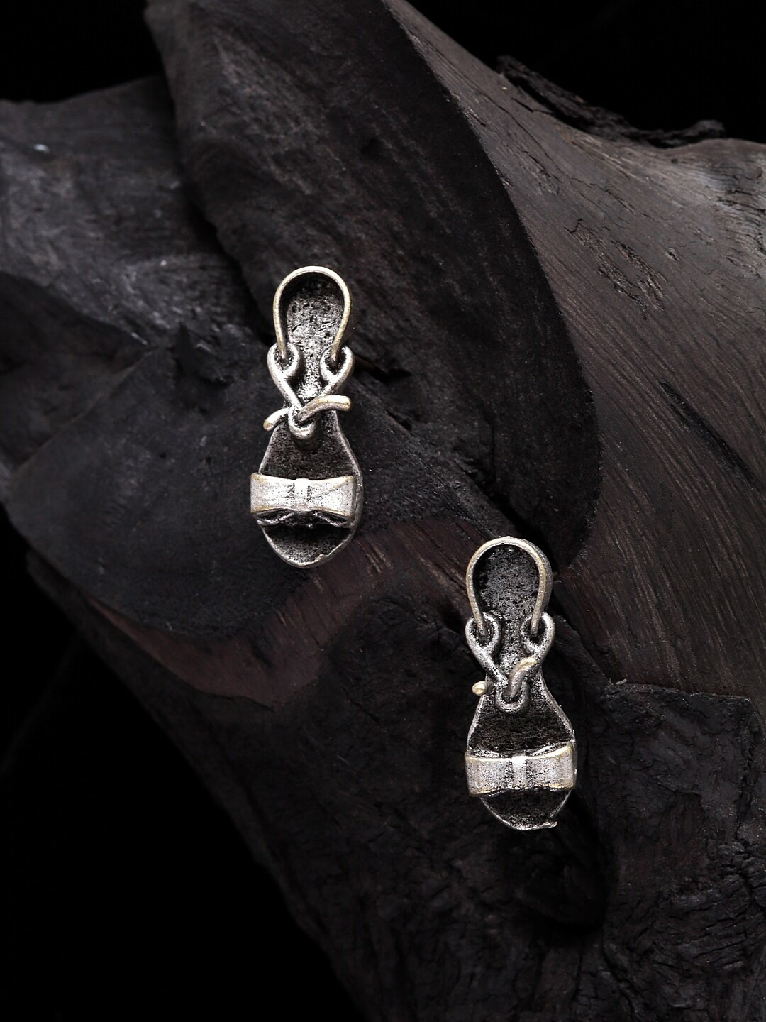 

Moedbuille Silver-Plated Handcrafted Quirky Drop Earrings