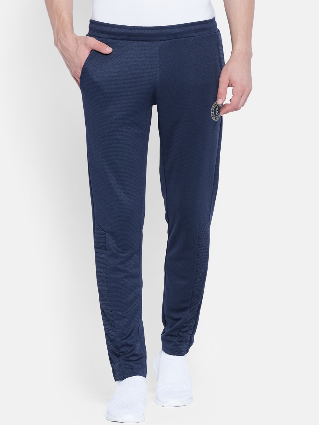 

rock.it Men Navy Blue Self-Designed Track Pants