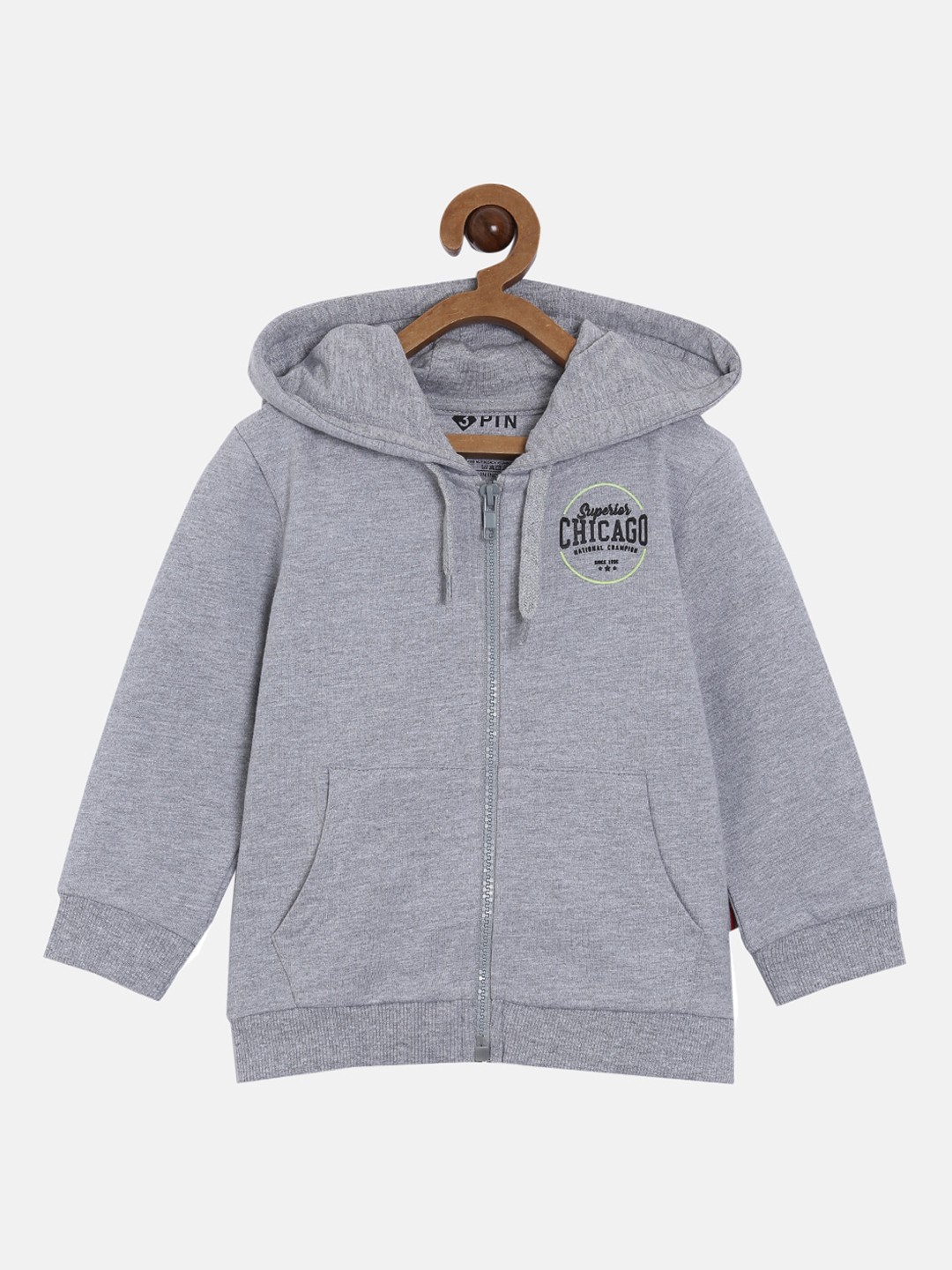 

3PIN Boys Grey Hooded Sweatshirt
