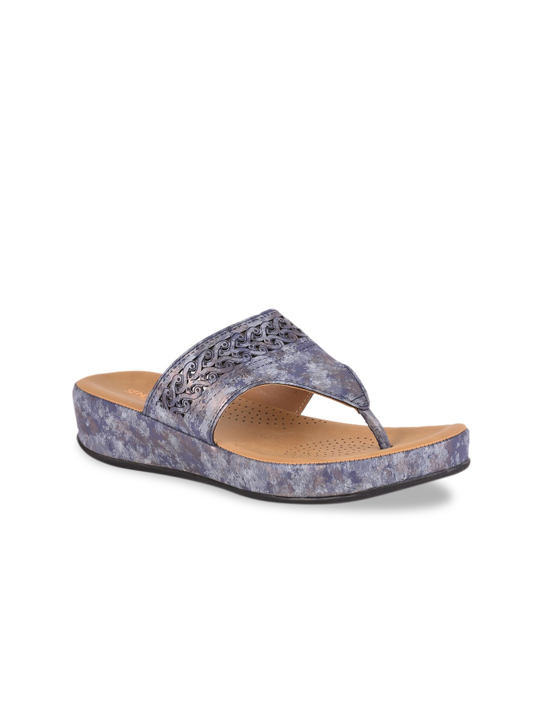 

Liberty Blue Textured Wedge Sandals