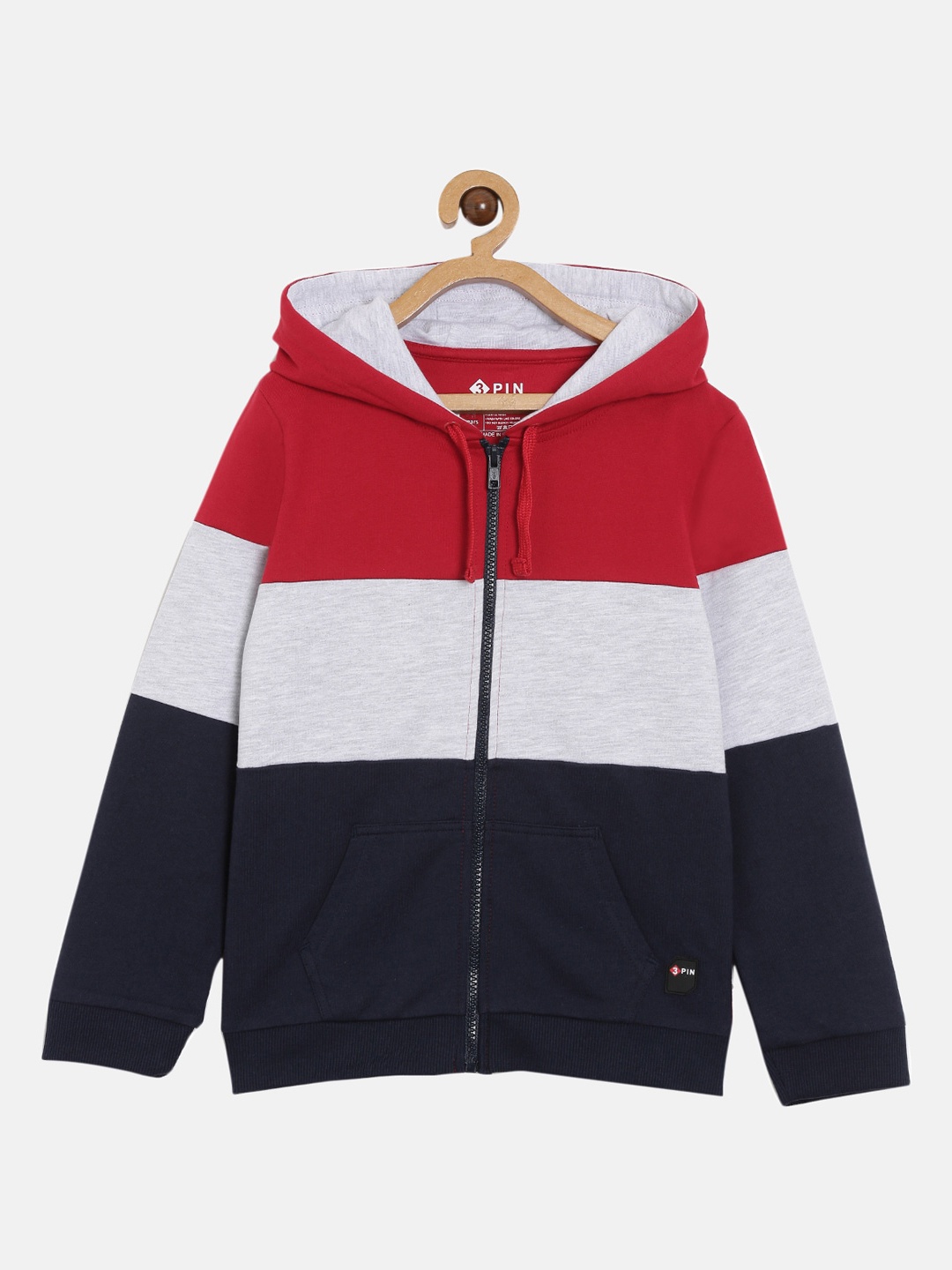 3PIN Boys Multicoloured Colourblocked Sweatshirt, Multi