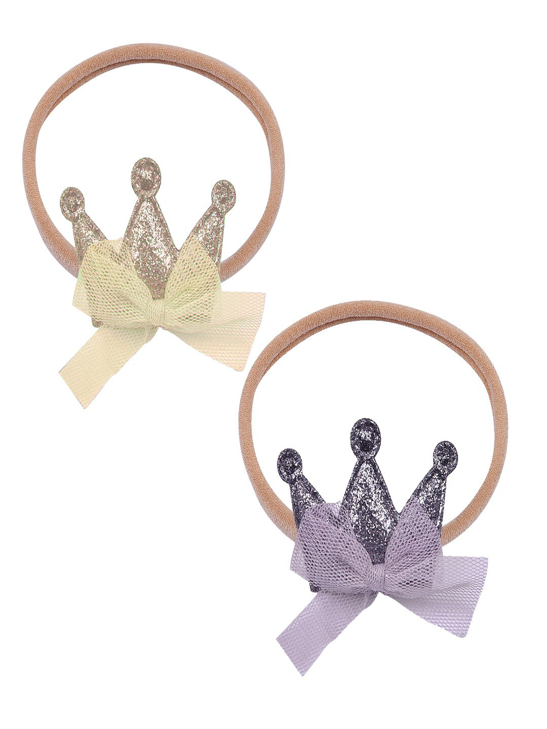 

AQUASTREET Kids Grey & Gold-Toned Set of 2 Embellished Hairband