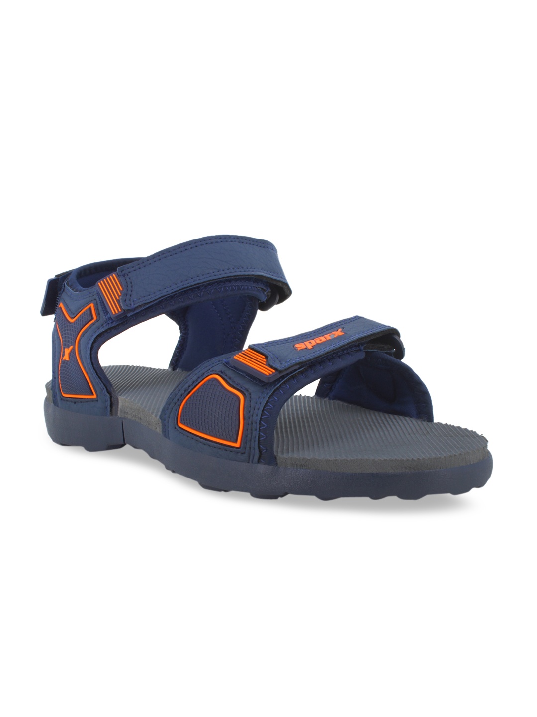

Sparx Men Navy Blue & Orange Sports Sandals