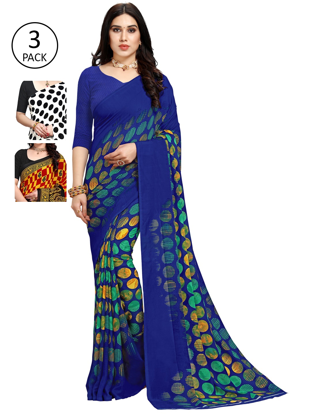 

KALINI Multicoloured Saree, Multi