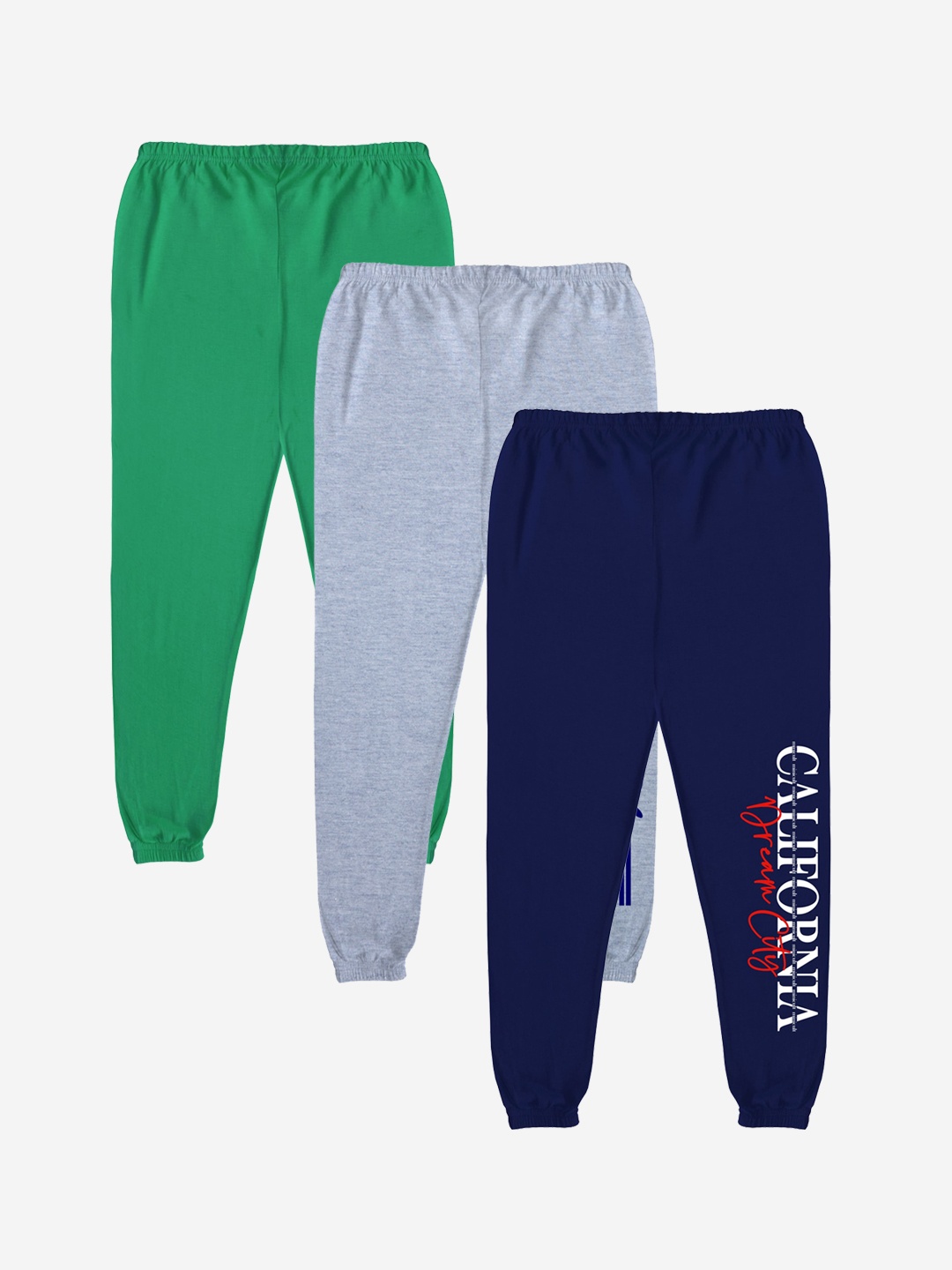 

x2o Kids Pack Of 3 Solid Jersey Cotton Joggers, Green