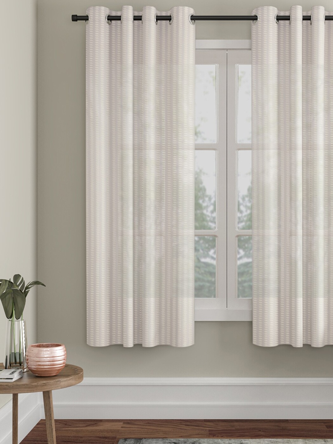 HOSTA HOMES Cream-Coloured Quirky Window Curtain