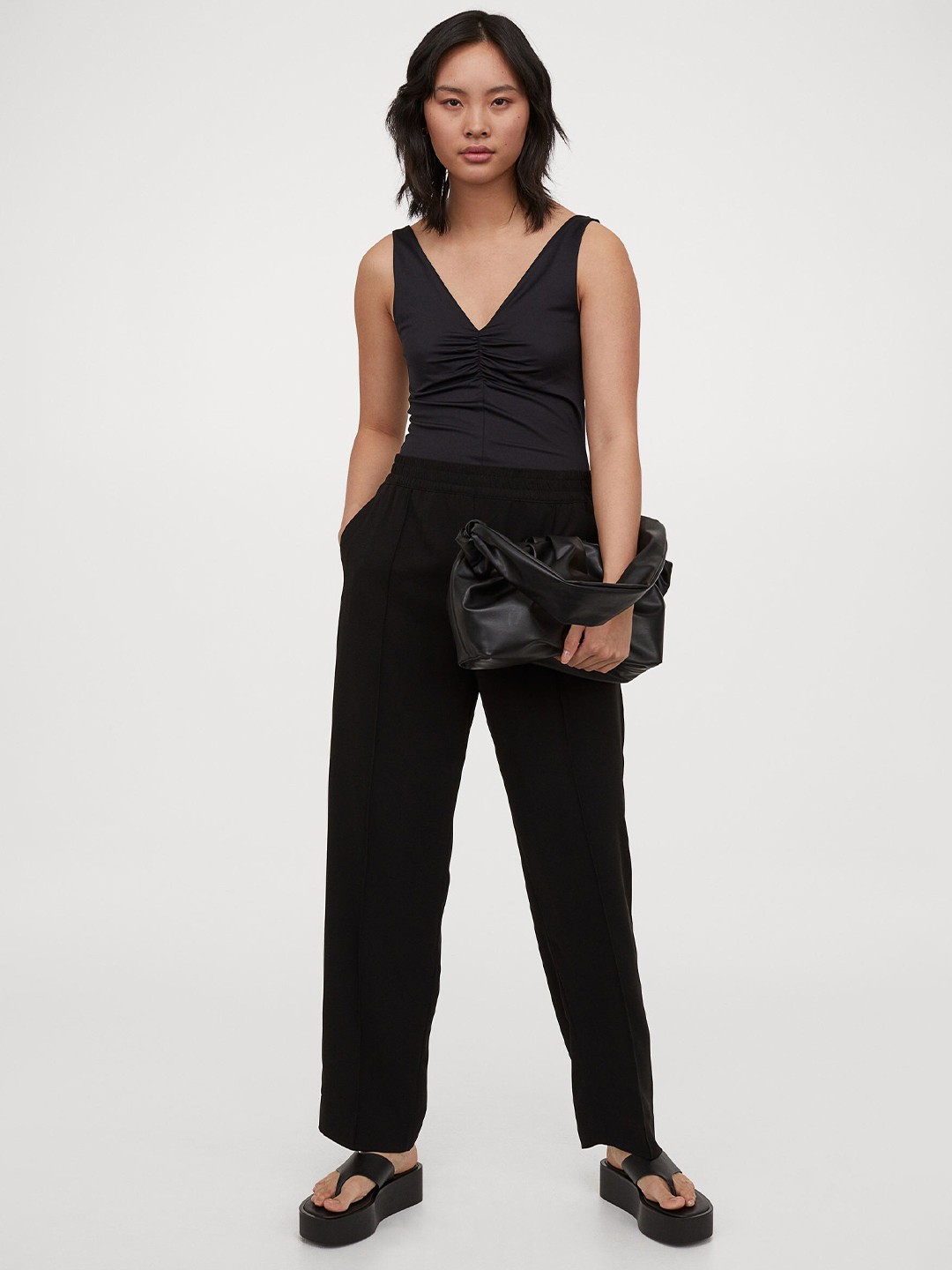 

H&M Black V-Neck Top