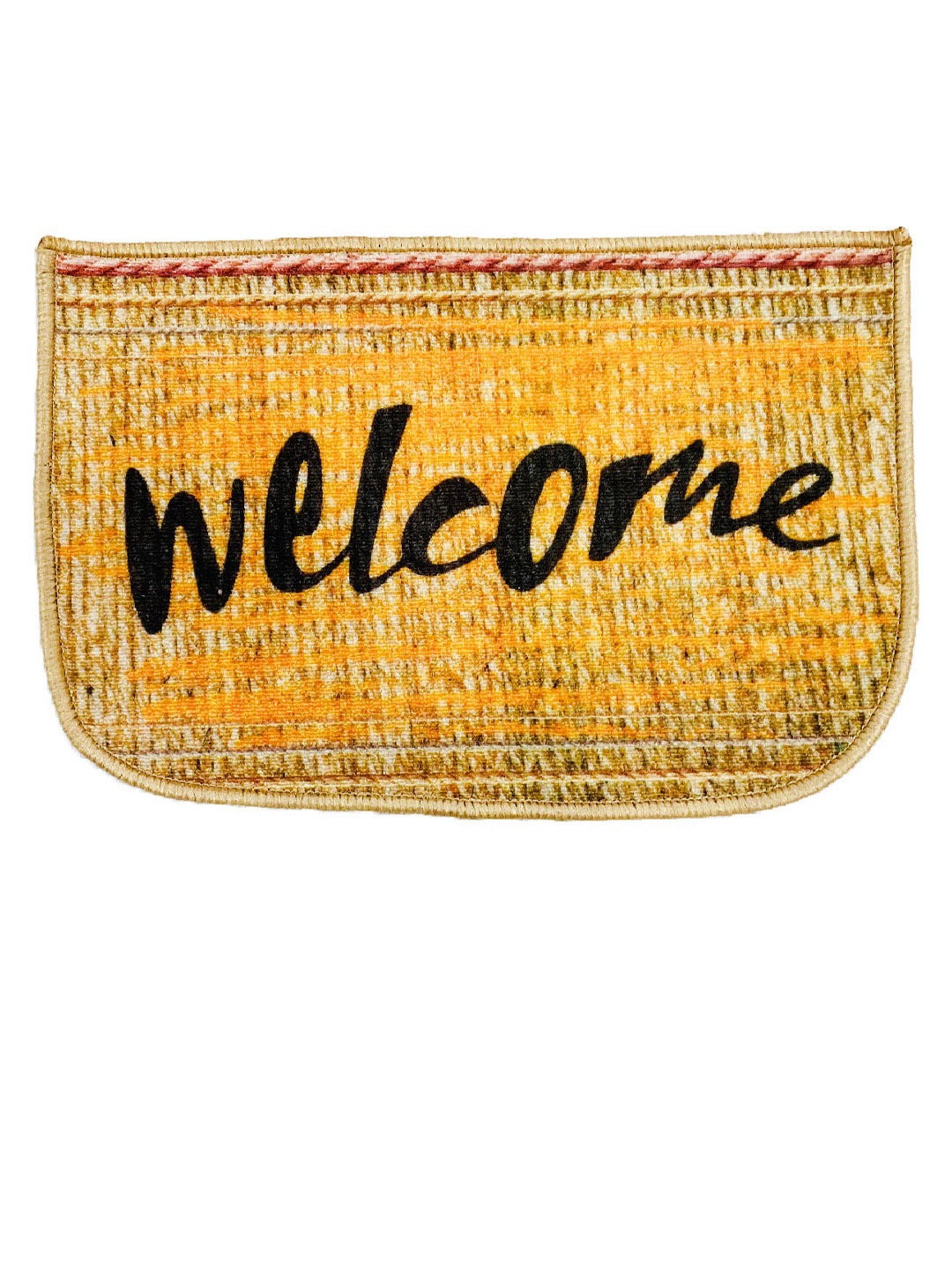 

Status Yellow Welcome Printed Anti Slip Doormat