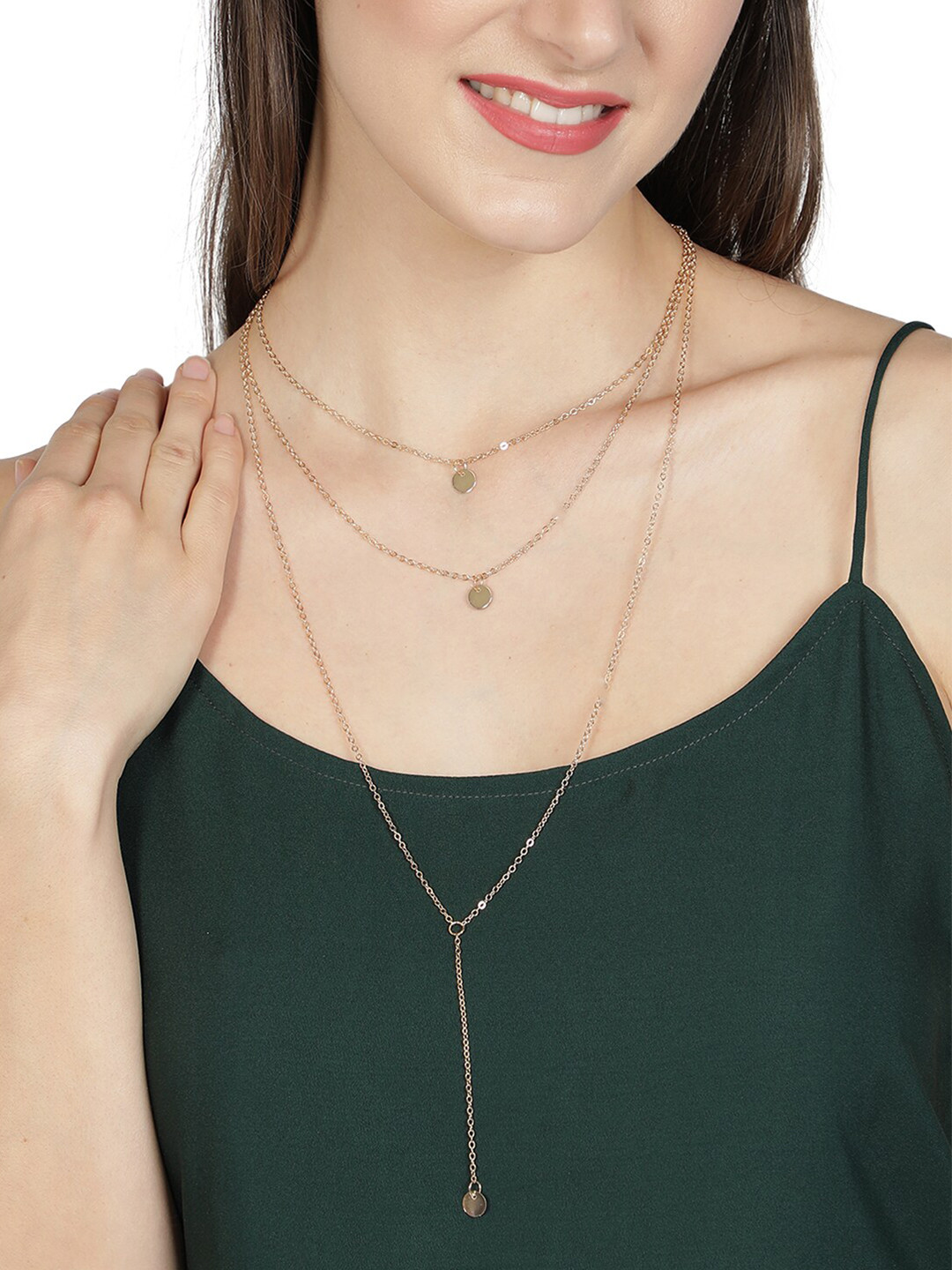 

AQUASTREET Set of 3 Gold-Plated Layered Necklace