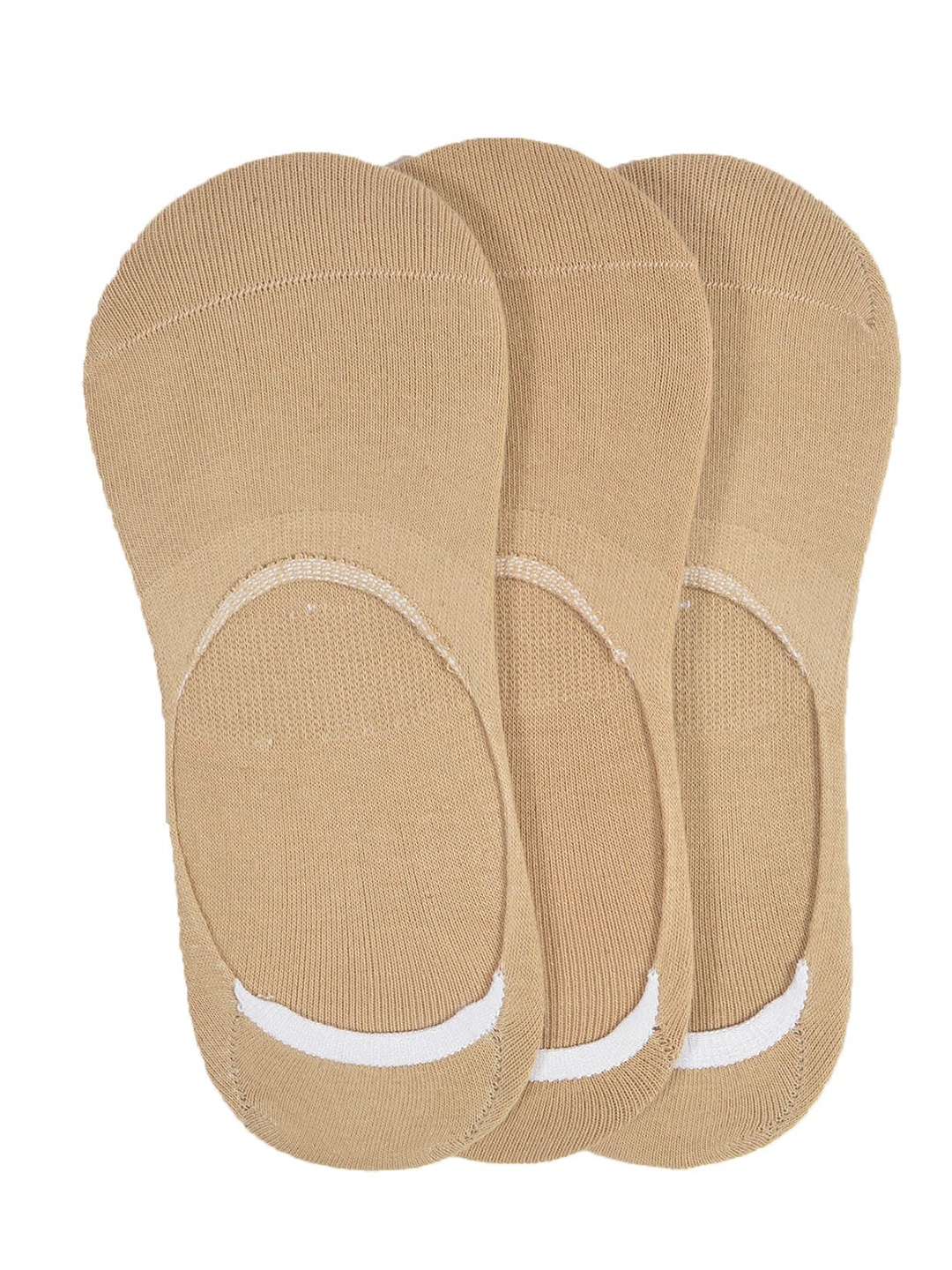 

MARC Men Pack Of 3 Beige Solid Cotton Shoe Liners