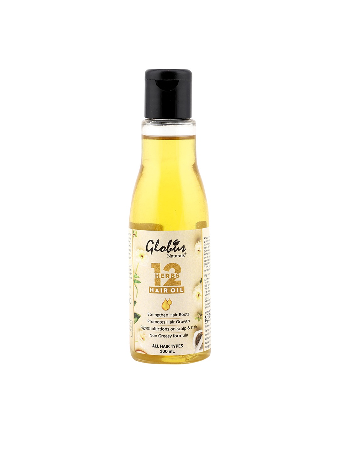 

Globus naturals 12 Herbs Hair Growth Oil With Comb Applicator - 100 ml, Transparent