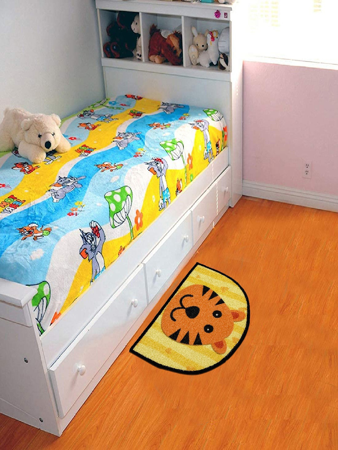 

Status Yellow & Orange Printed Anti Slip Floor Mat