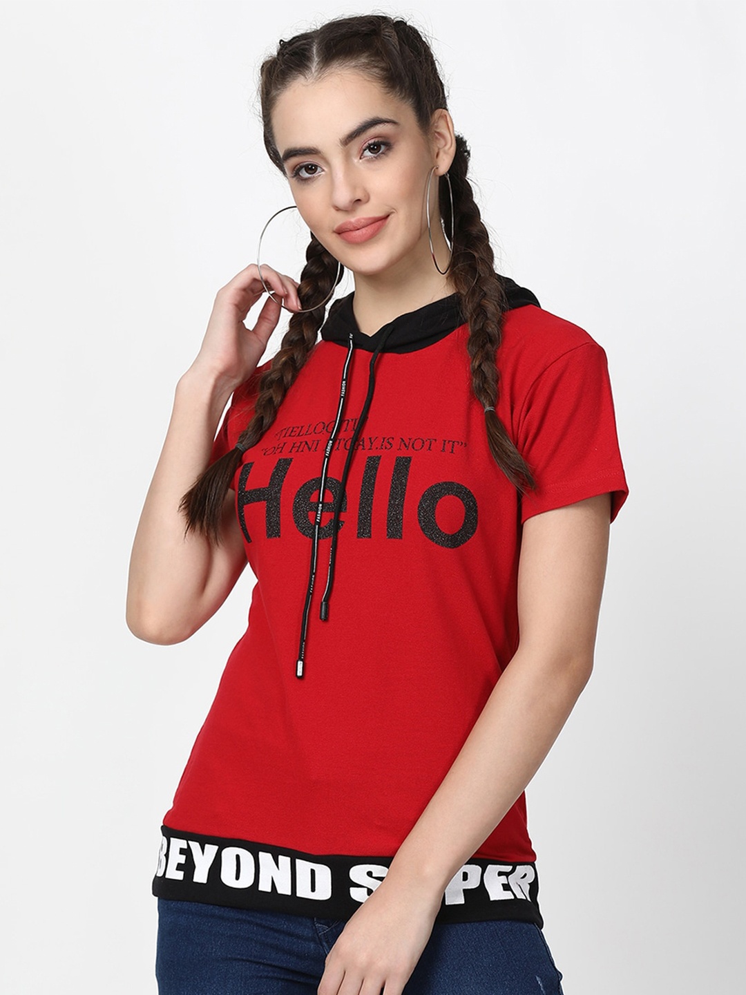 

V2 Value & Variety Red Styled Back Top