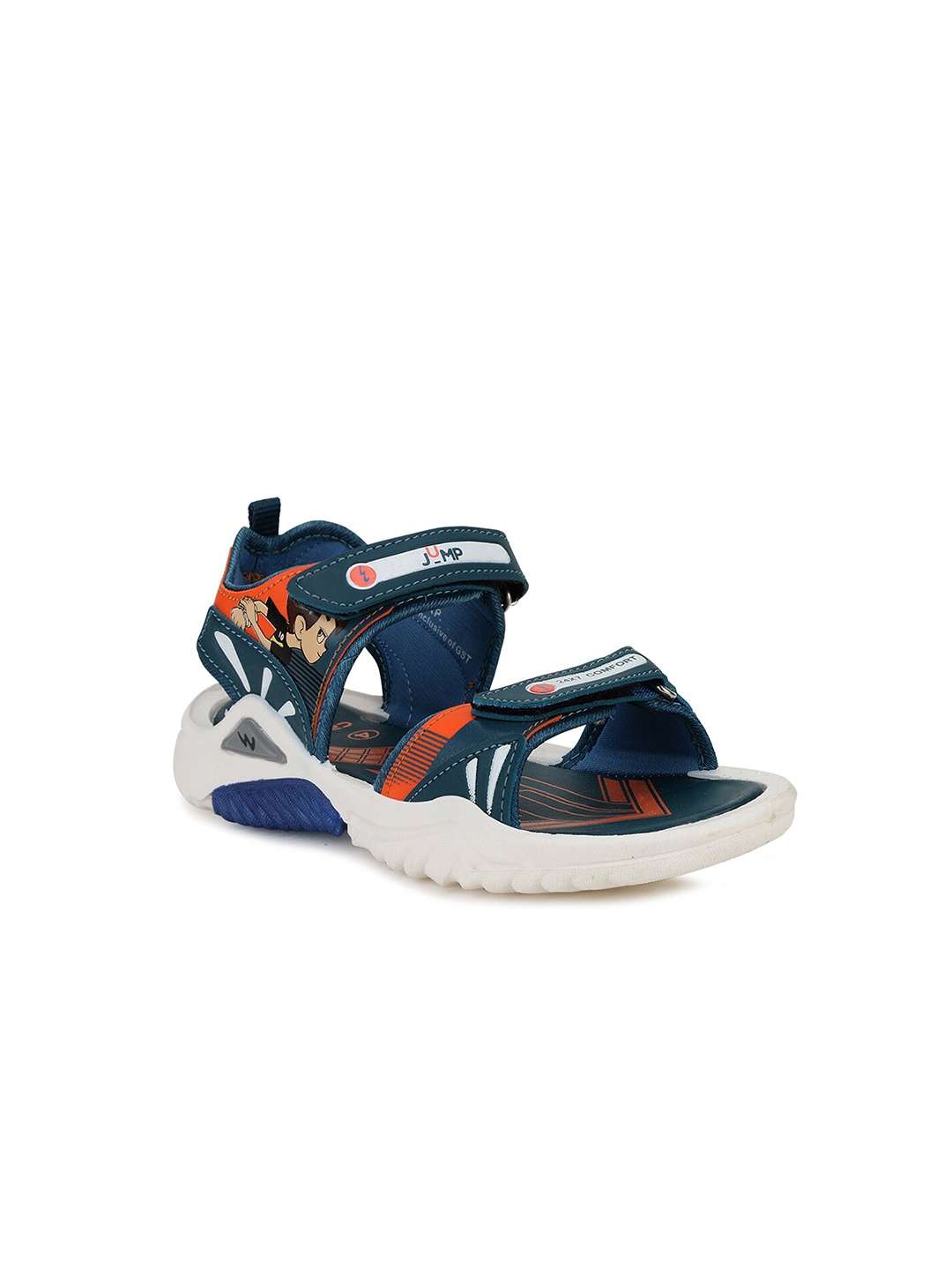 

Campus Unisex Kids Turquoise Blue & Orange Comfort Sandals