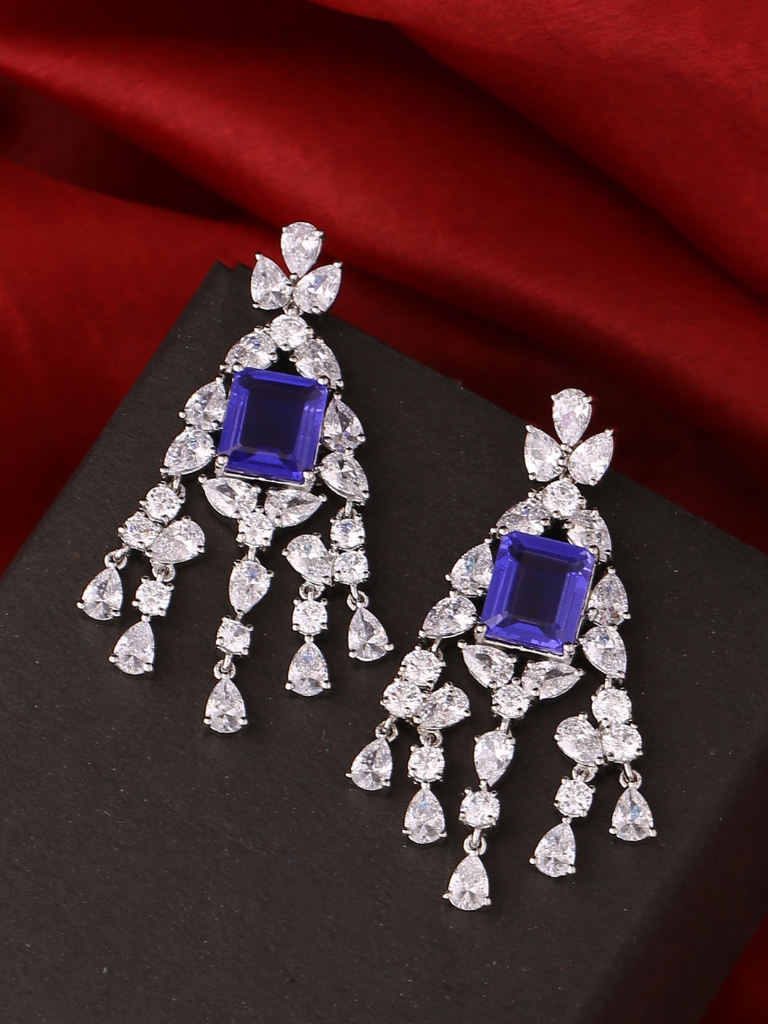 Tistabene Blue Contemporary Drop Earrings