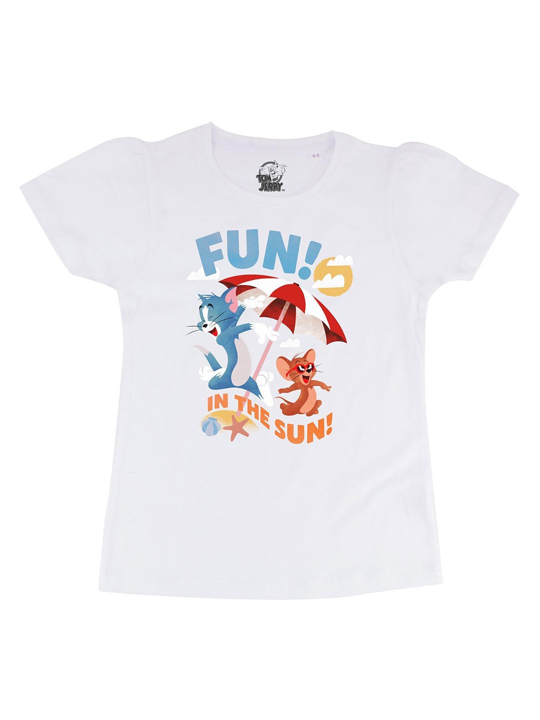 

Tom & Jerry White Regular Top