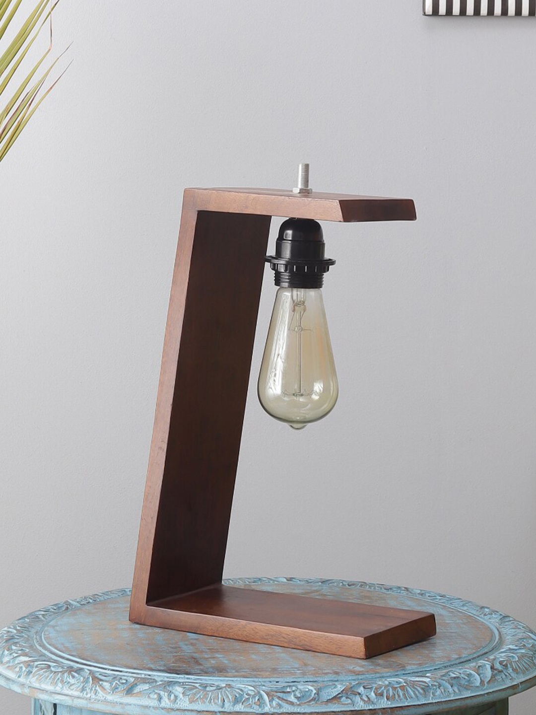 SANDED EDGE Brown Contemporary Novelty Table Lamp