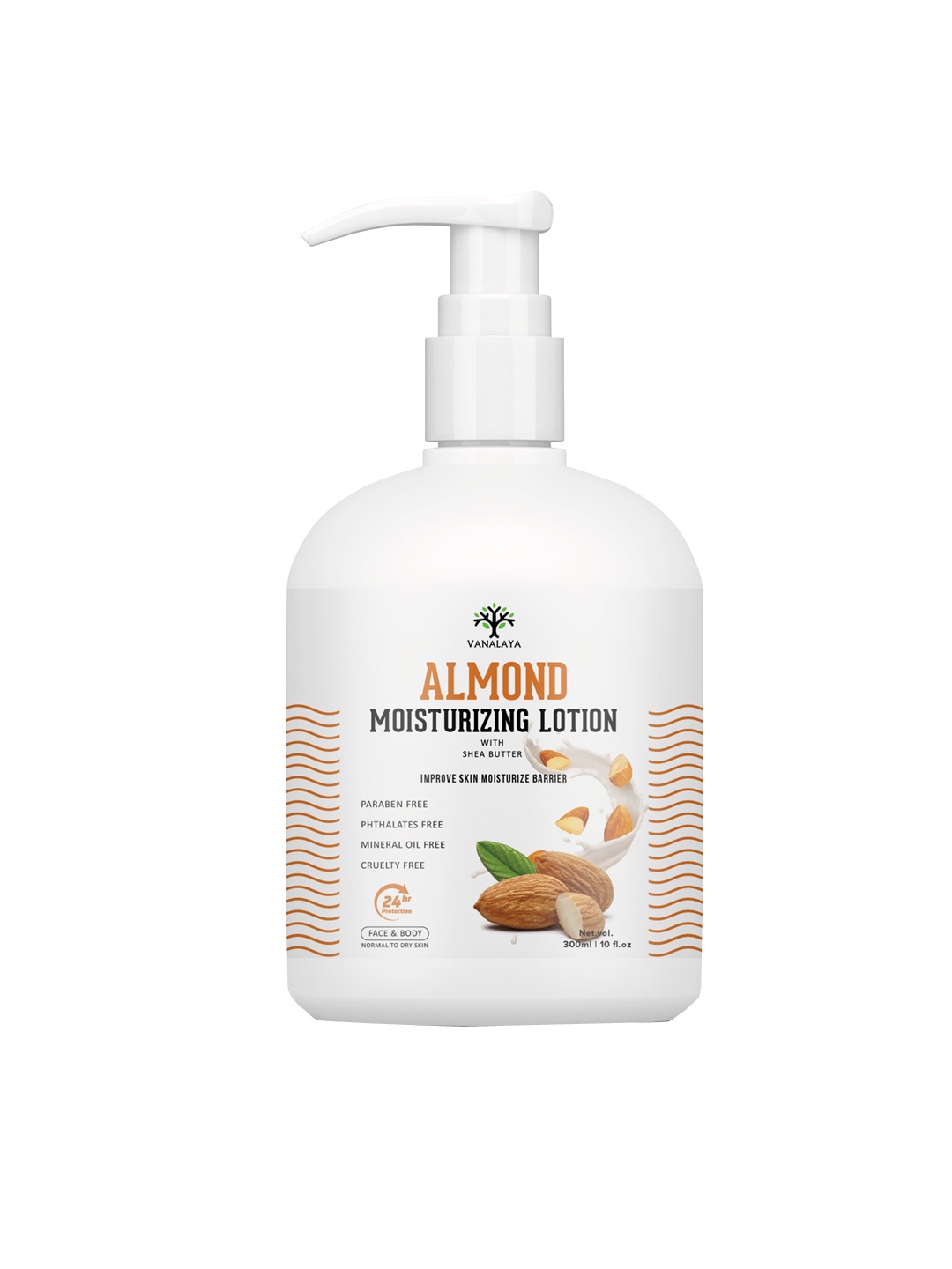 

VANALAYA Almond Moisturizing Body Lotion- 300ml, White