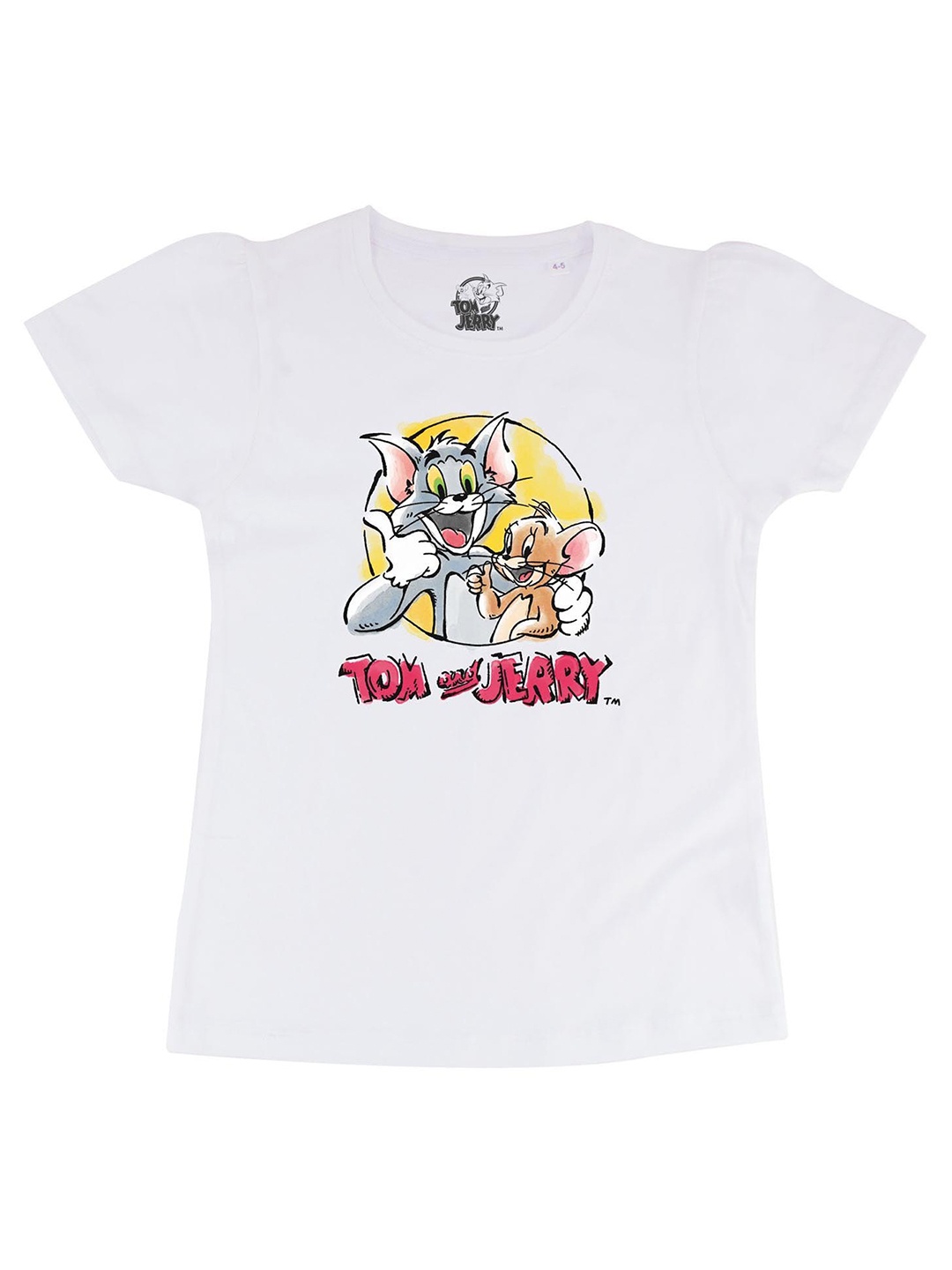 

Tom & Jerry White Tom & Jerry Printed Regular Top