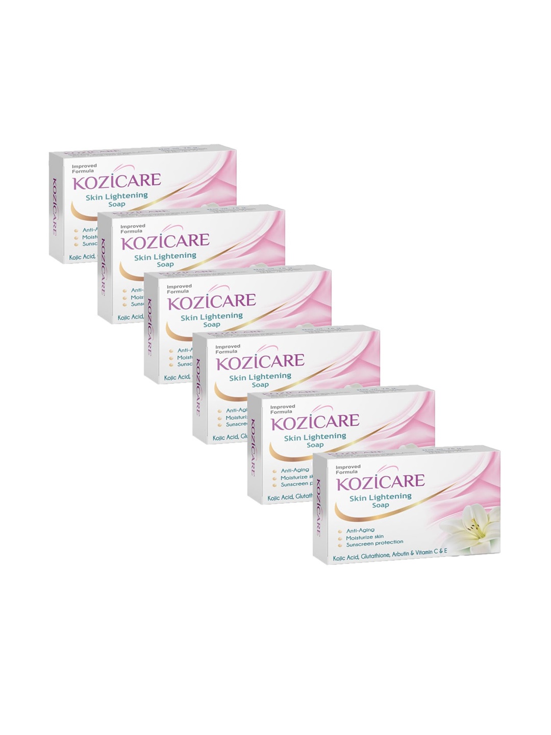 

KOZICARE Skin Lightening Soap-Pack of 6, White