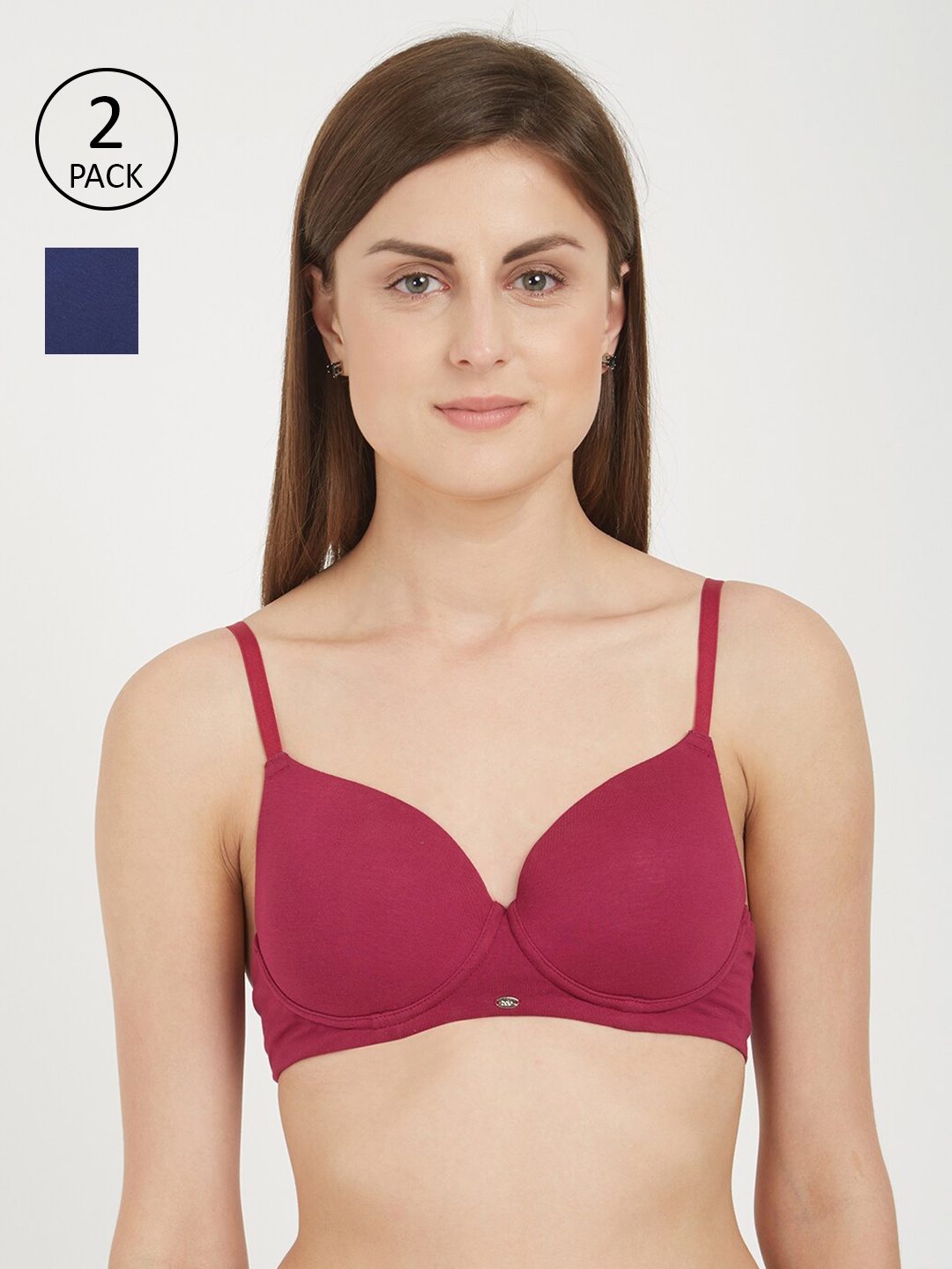 

Soie Pack Of 2 Lightly Padded T-shirt Bra, Multi