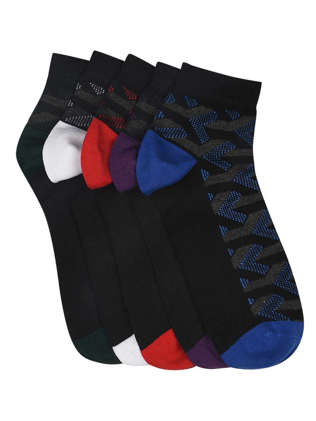 

VINENZIA Men Pack Of 5 Assorted Above Ankle-Length Socks