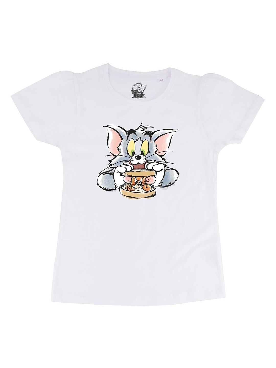 

Tom & Jerry White Regular Top