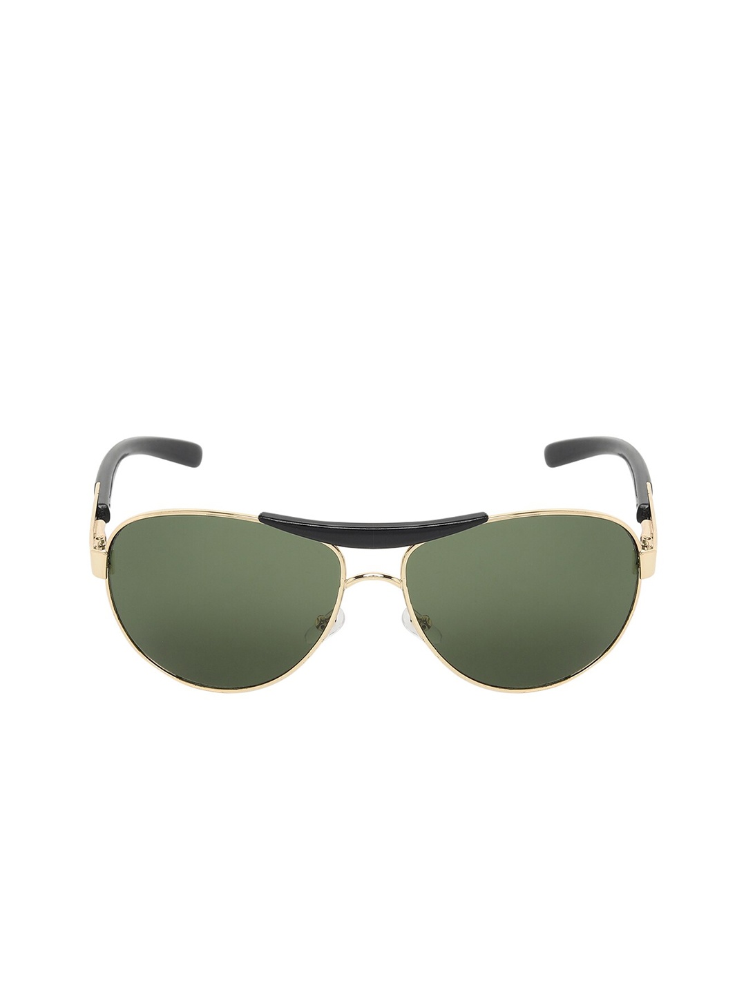 

CRIBA Unisex Green Lens & Gold-Toned Aviator Sunglasses with UV Protected Lens