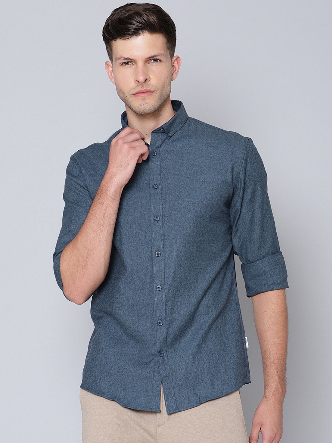 

LINDBERGH Men Blue Slim Fit Casual Shirt
