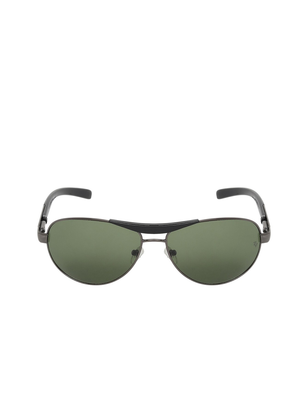 

CRIBA Unisex Green Lens & Black Aviator Sunglasses with UV Protected Lens