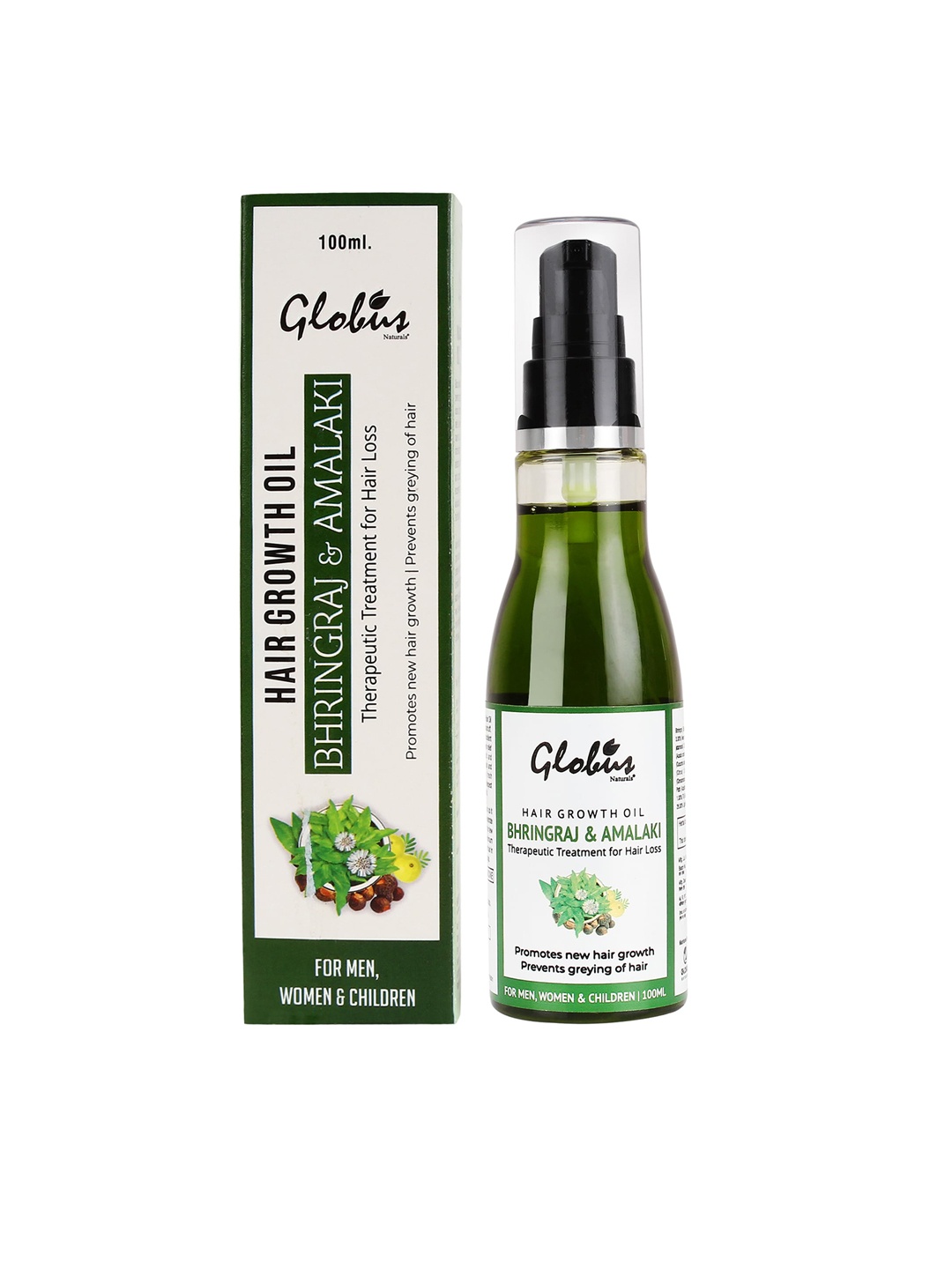 Globus naturals Bhringraj & Amalaki Hair Growth Oil - 100 ml, Transparent