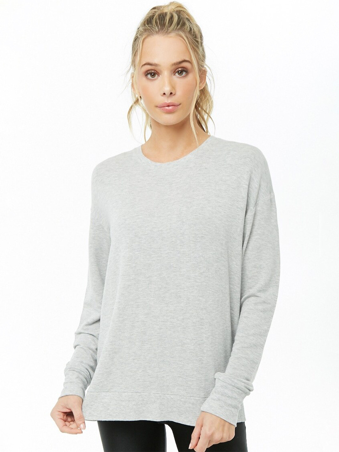 

FOREVER 21 Grey Regular Top