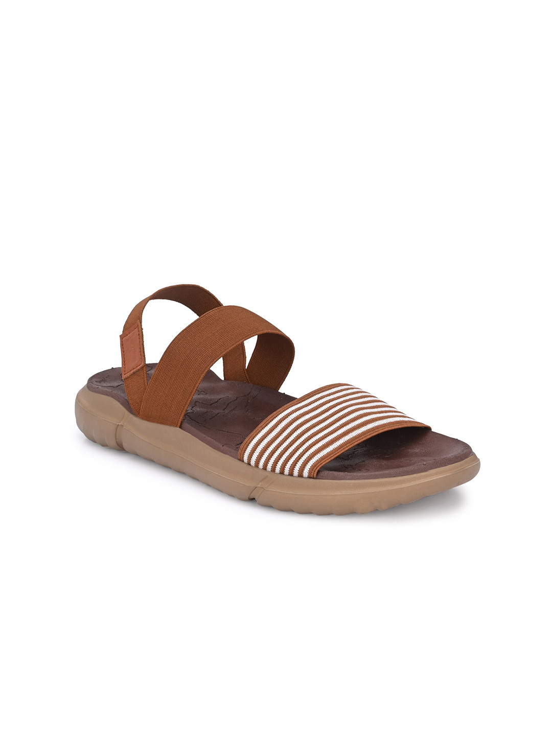 

BUCIK Men Tan & White Comfort Sandals
