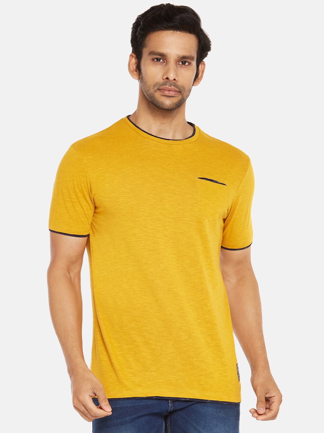 

People Men Mustard Yellow T-shirt