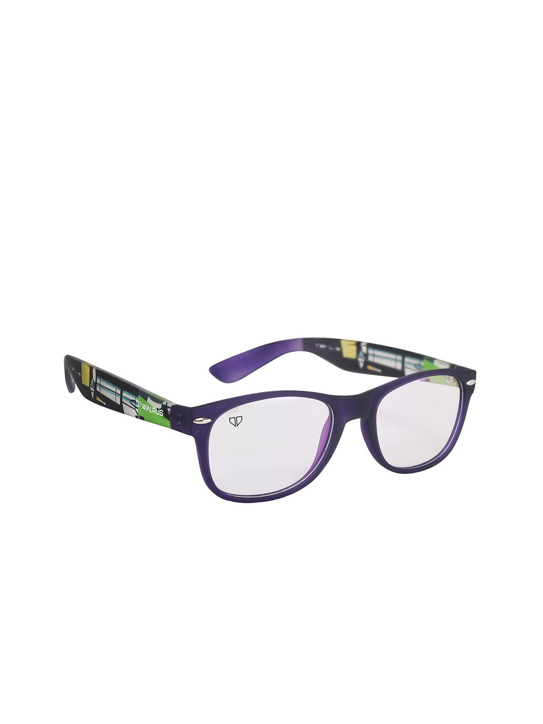 

Walrus Men Purple Square Sunglasses with UV Protected Lens WSGM-LEAH-011432-, Transparent