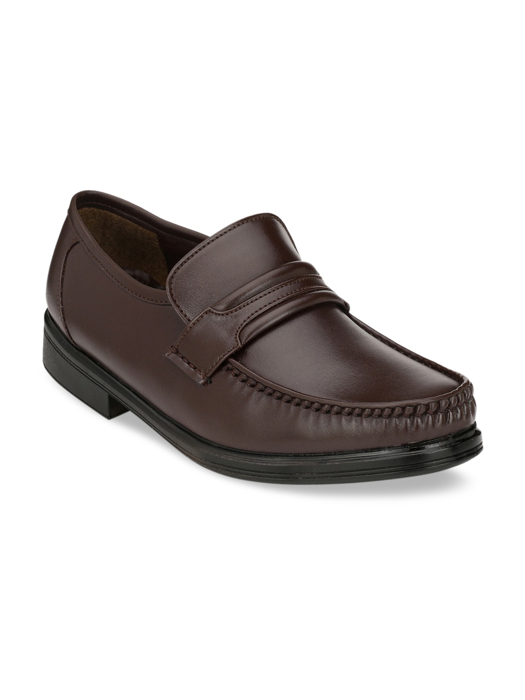 

Ferraiolo Men Brown Solid Formal Loafers