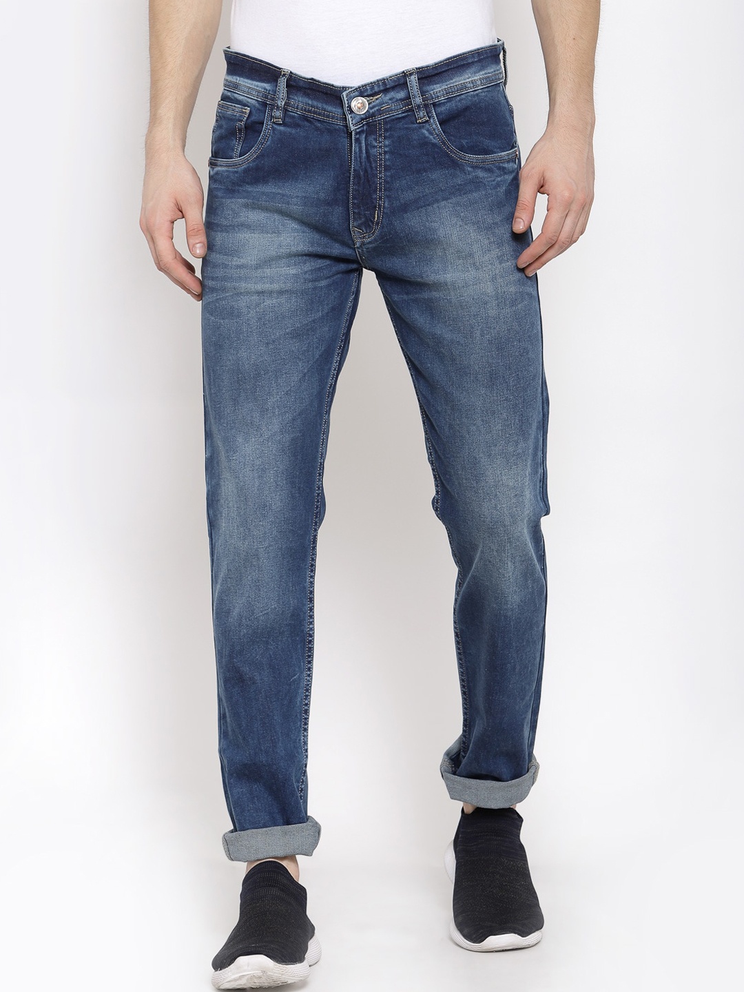 

FEVER Men Blue Slim Fit Light Fade Stretchable Jeans