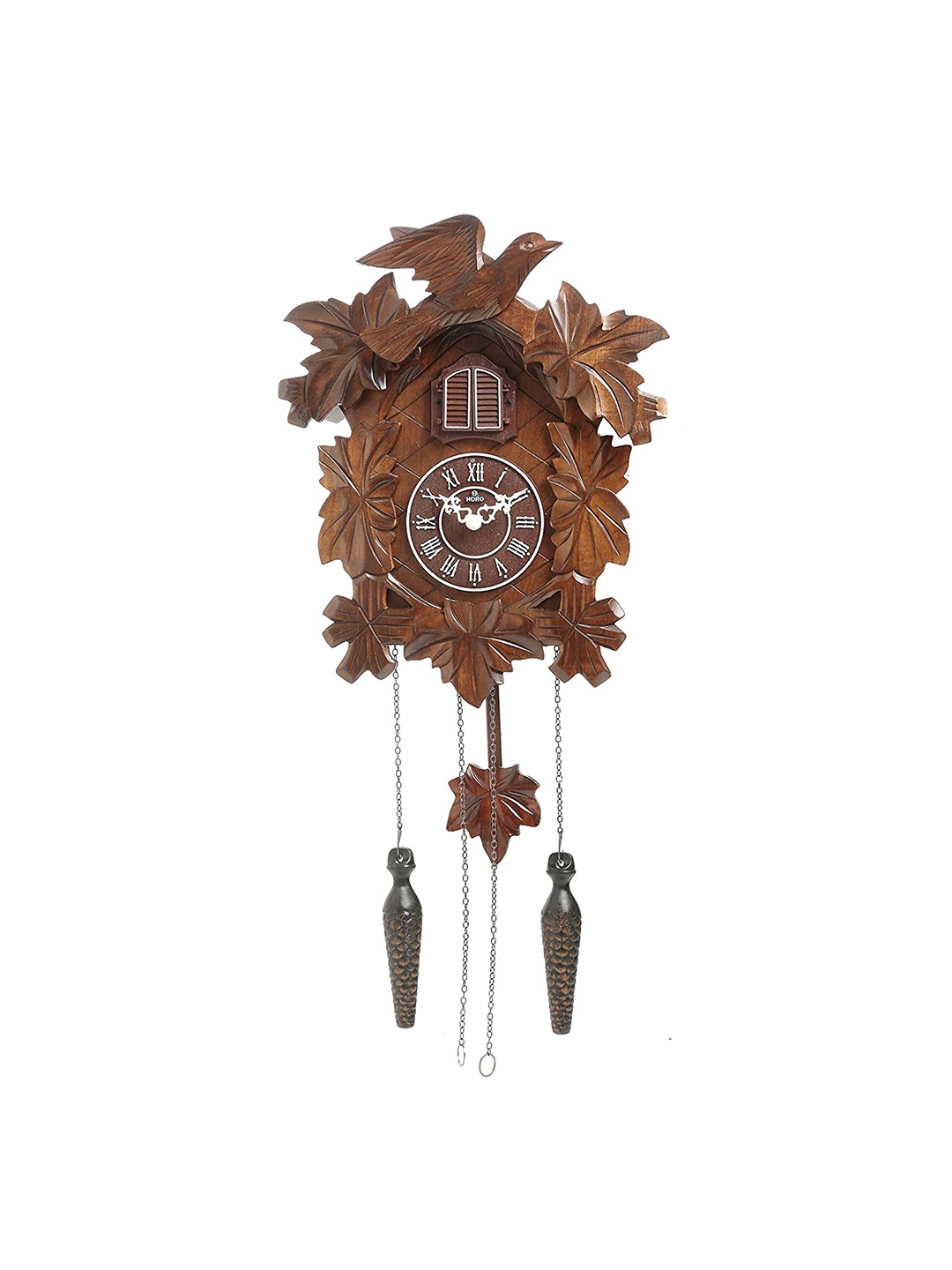 Horo Brown Quirky Handcrafted Traditional Alarm Clock